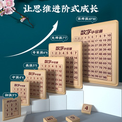 Lezhi Youyi Jigsaw Adult and Children Intelligence Development Early Education Number Plate Wood Three Kingdoms Huarong Dao