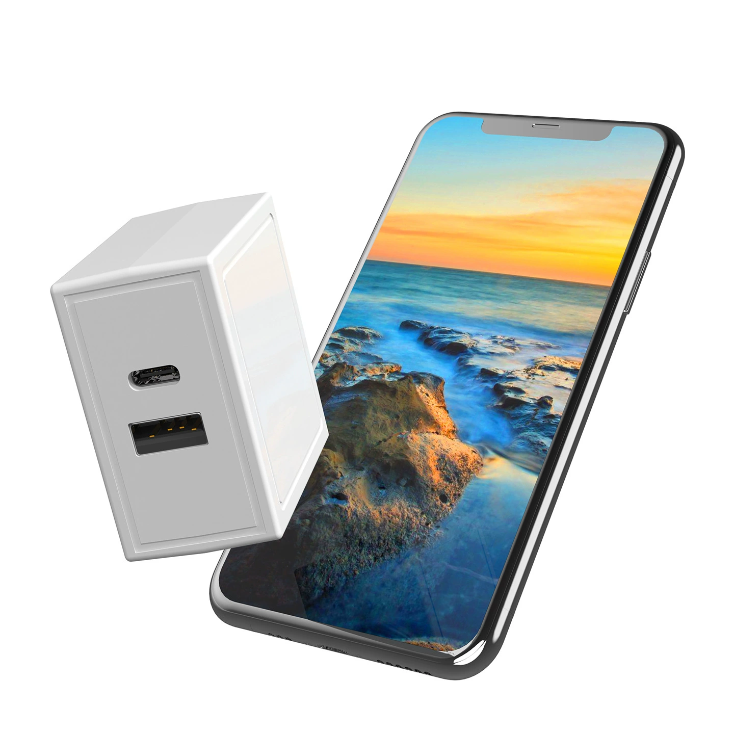 Бренд Sinde, изделие с сертификацией CCC, двухпортовая быстрая зарядка, подходит для Android, GaN PD быстрая зарядка для Apple
