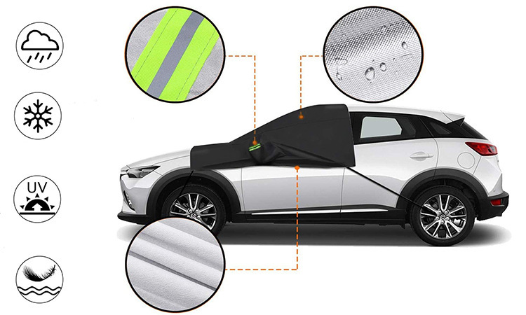 Car snow cover for front windshield, enlarged Oxford cloth car cover, winter car accessories wholesale