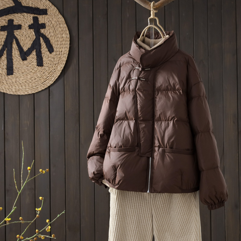 Velvet warm down jacket