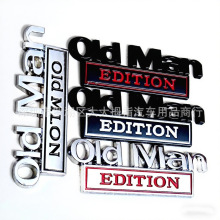 old man edition徽章3D金属徽章侧后尾门保险杠贴花汽车卡车牌贴
