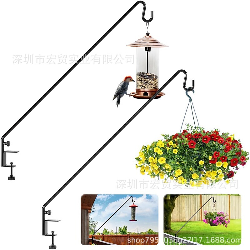 Cross-Border Bird Feeder Railing Hook 360 ° Swivel Arm Solid Steel Hook for Hanging Flower Pots, Lanterns, Wind Chimes Cross-Border Bird Feeder Railing Hook 360 ° Swivel Arm Solid Steel Hook for Hanging Flower Pots, Lanterns, Wind Chimes