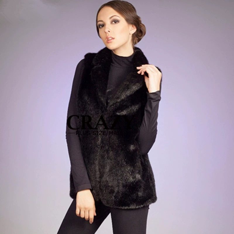 Европейская и американская внешняя торговля меховой женской одежды оптом новый имитационный искусственный шерстяной жилет женский жилет средней длиной норка шерсть