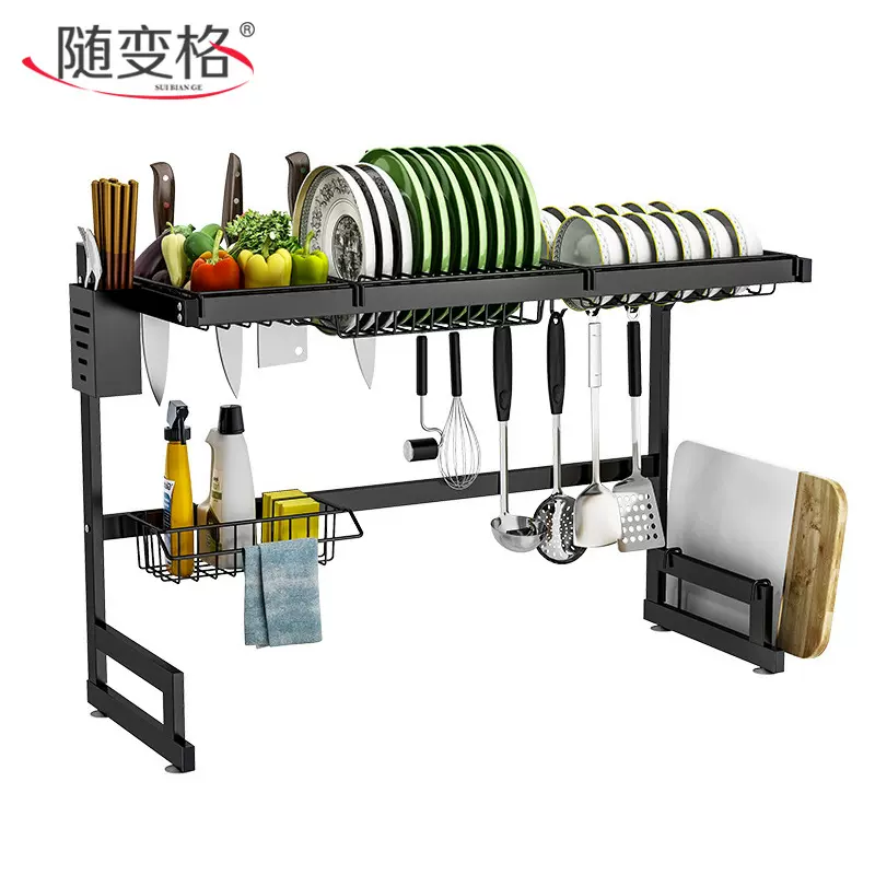 厨房水槽沥水架水池上置物架放碗架洗碗池洗碗槽晾碗碟架碗筷碗盘