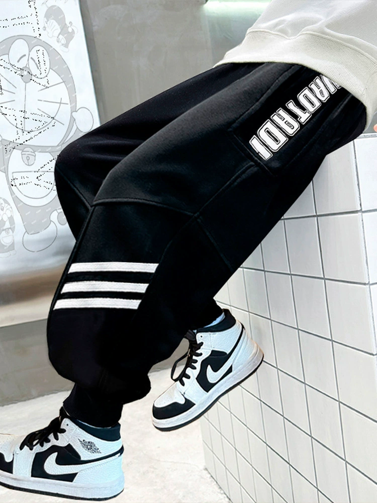 Детская одежда для мальчиков Осенние брюки 2024 Новый средний мальчик осенние брюки Спортивные брюки для мальчиков Весенние осенние брюки