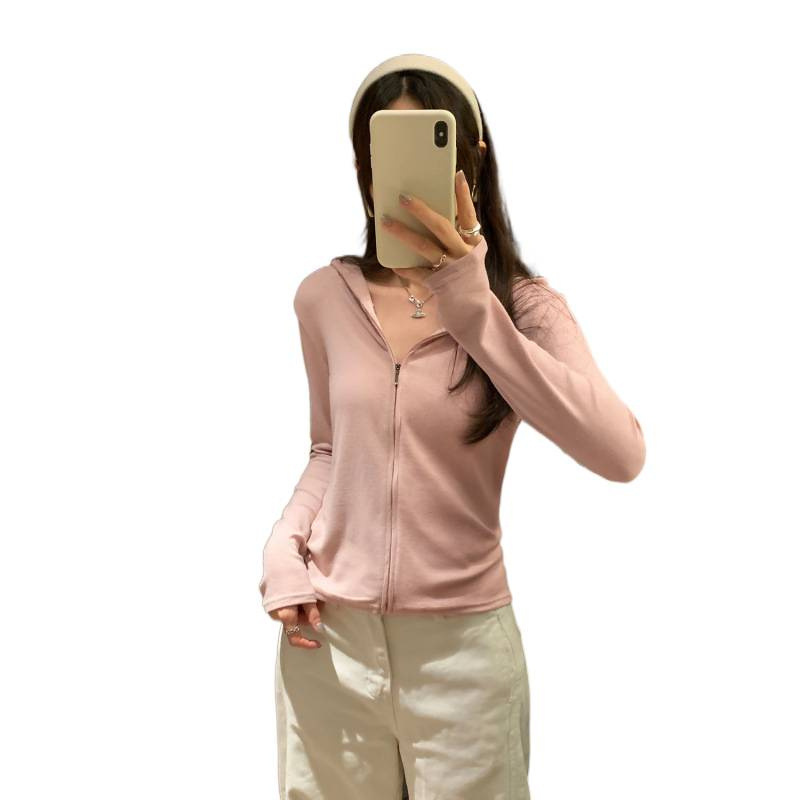 热销黄色连帽外搭开衫女春季2025新款独特超好看防晒外套上衣|undefined