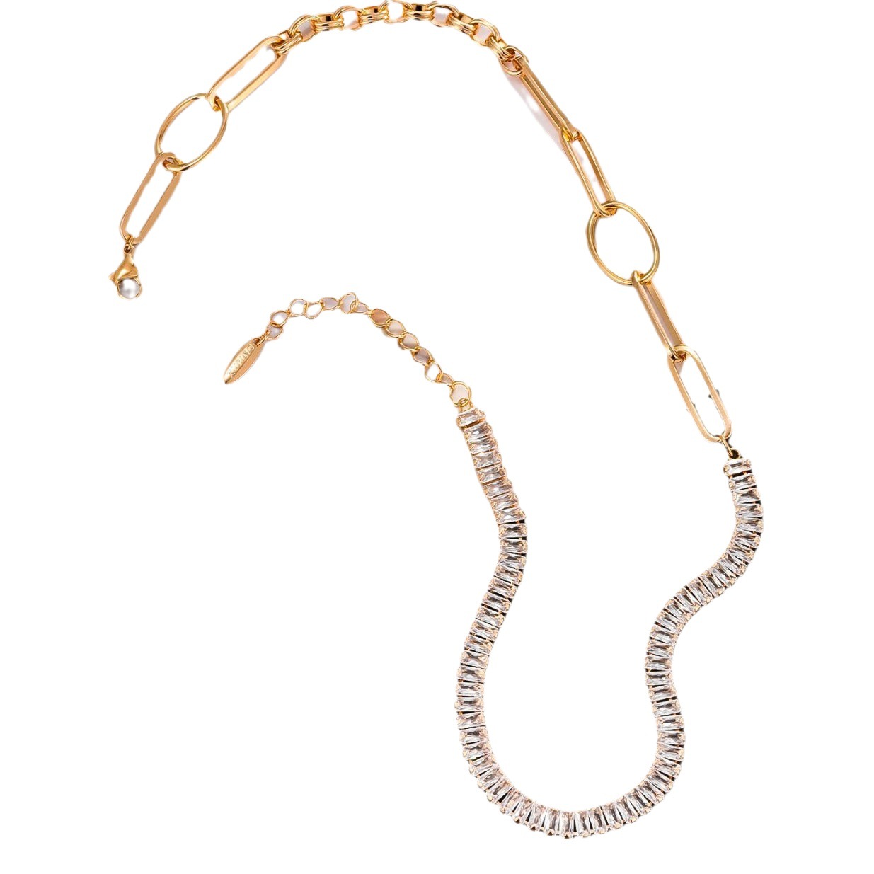 Xuking joyería transfronteriza nuevo circón costura collar de la boda Corea del Sur estilo frío personalizado clavícula cadena collar de diamantes