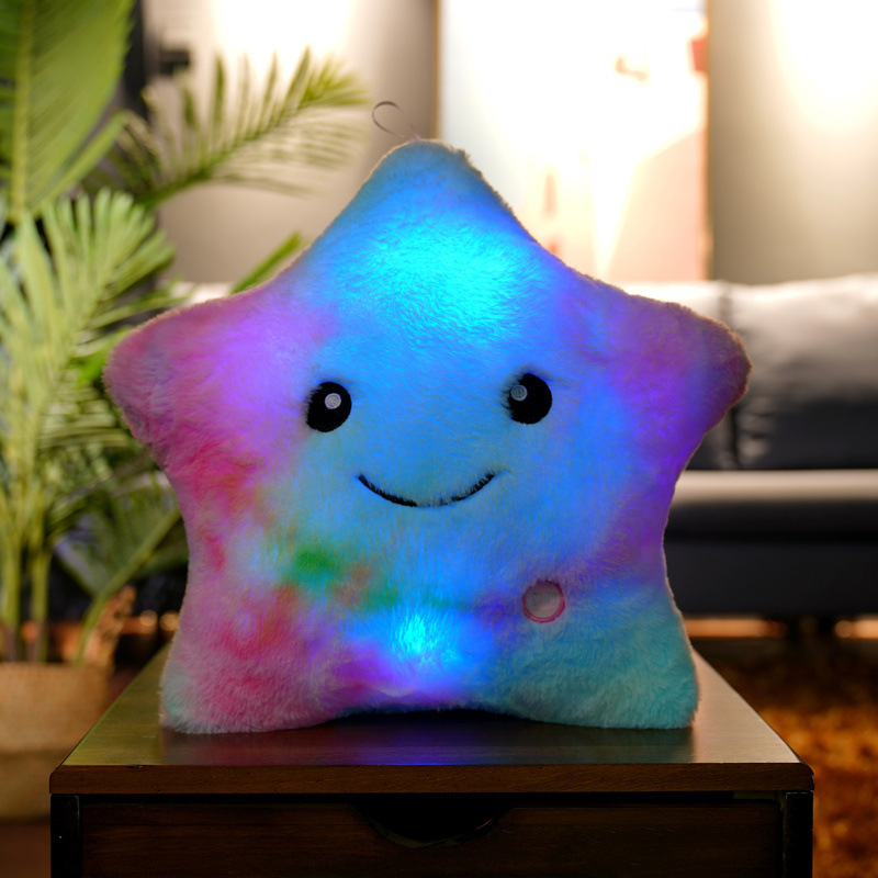 越境創意led発光七色五芒星抱き枕バレンタインデープレゼント女の子プレゼントクッション玩具卸売り|undefined