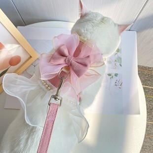 Walking Cat Rope Cat Chest Strap Traction Rope Anti-break Out Special Bow Walking Cat Rope Pet Dog Rope