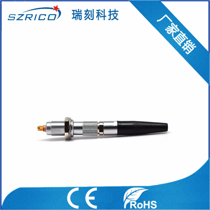 00B Metal Knurled Appearance FGG/EGG Plug Socket 5-pin Sheathed Type Plug-resistant Video Port Electrical Connection