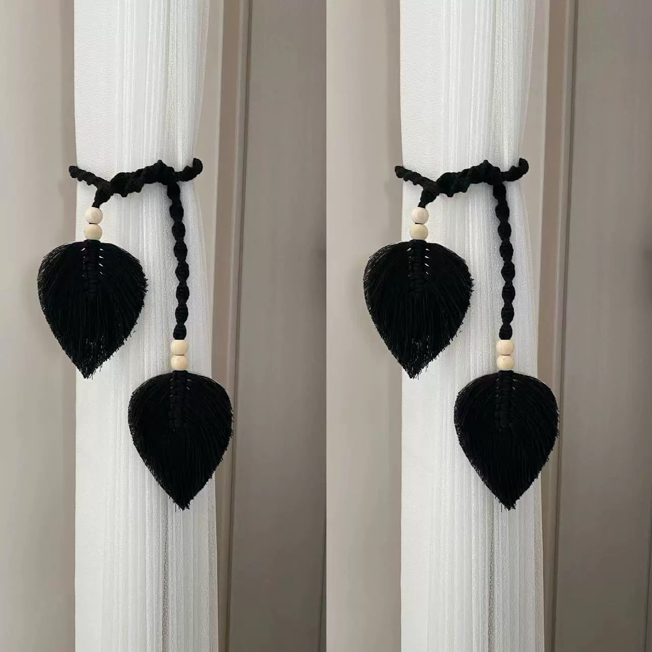 Трансграничные новые изделия ручной работы хлопчатобумажные веревки листовые занавески шторы ремешки богемные занавески