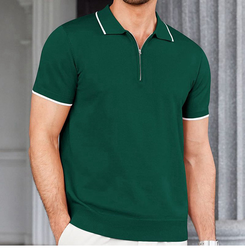 210g Weight Short Sleeve Sleeve Length Polyester Fabric Type Regular Top Length Holiday, Daily Occasion Turndown Neckline Regular Fit Fit Type Solid Color Pattern Summer Season Men's Gender Simple Style Style Wholesale Men's Simple Style Solid Color Short Sleeve Men's Tops 3