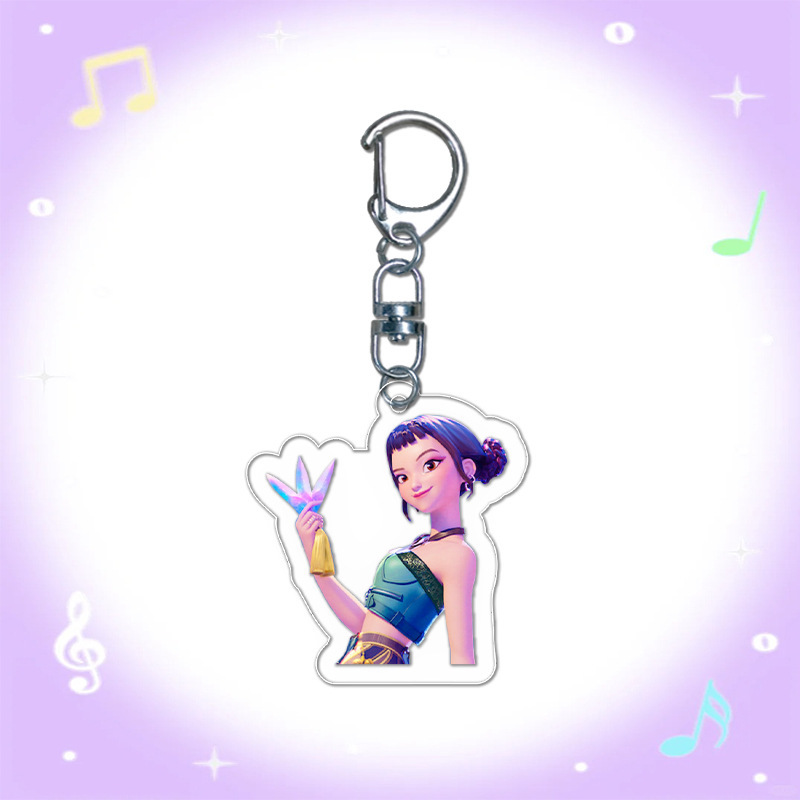 Personalizada película de dibujos animados acrílico transparente KPOP accesorios bolsas de chicas hermosos colgantes de regalo