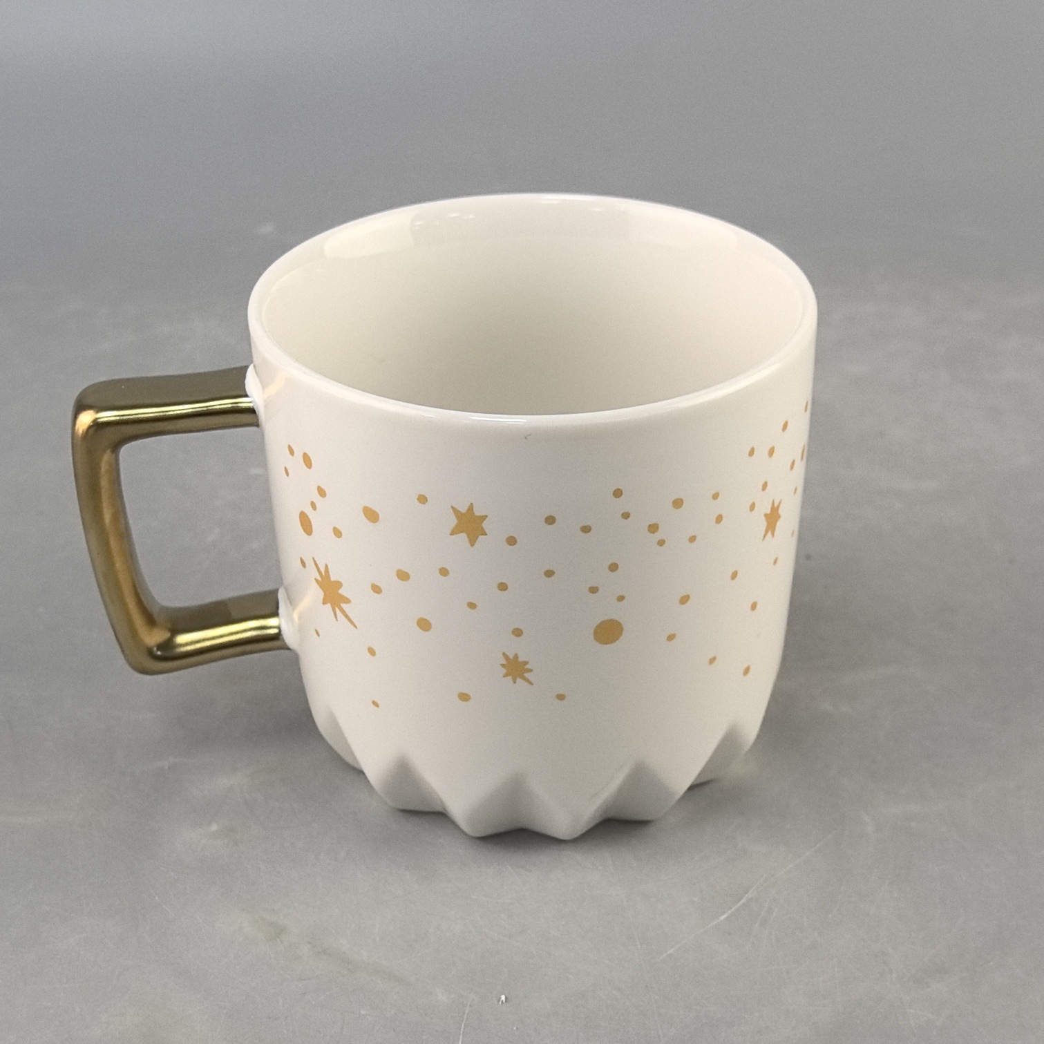 Taza de oro estrella para parejas taza de café de cerámica de gran capacidad regalo taza de agua de cerámica logotipo impresa grabado