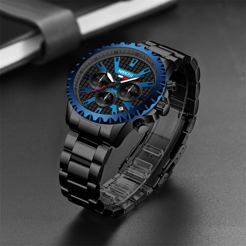 Convert Precision Steel Big Dial Men's Watch Deep Waterproof Quartz Watch Wholesale