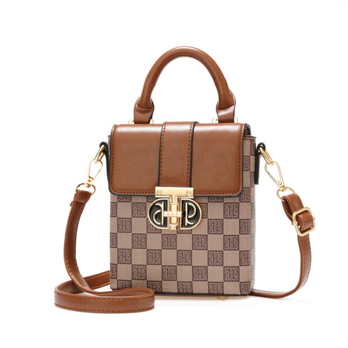 Manufacturer's bag women's shoulder crossbody 2024 new women's bag simple fashion mobile phone bag printed foreign style one piece drop shipping