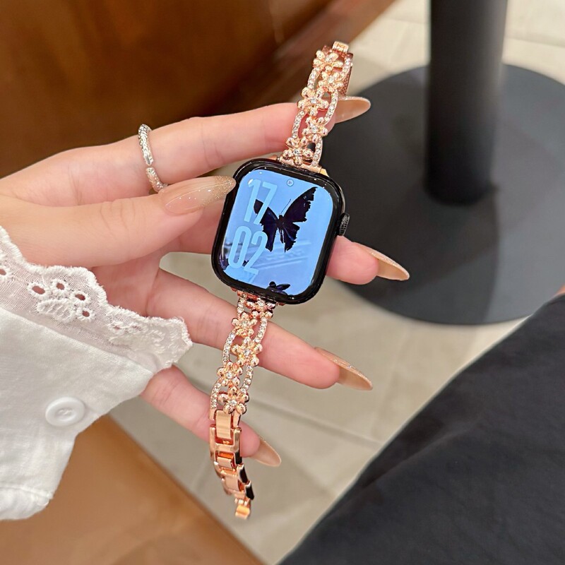 Suitable for Huawei, Xiaomi, Samsung Hollow Flower Watch Strap, Apple Iwatch11 Watch, Applewatch10Se