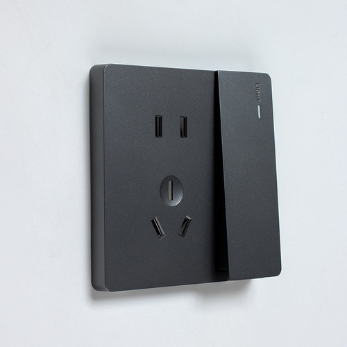 Home wall switch panel hidden wall switch and outlet dual control wall switch with five-hole hidden outlet for wholesale
