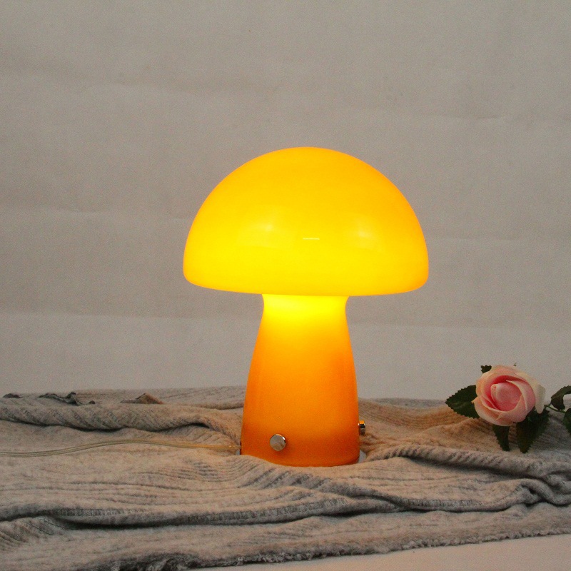 Lámpara de noche de cristal para regalo de boda, lámpara de dormitorio creativa para el hogar, lámpara de mesa decorativa estilo Bauhaus, decoración de ambiente.