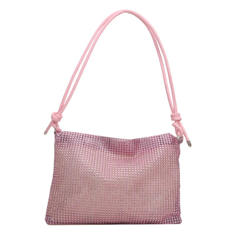 Diseño de nicho de moda fresca bolso dulce bolso de mujer 2024 Invierno nuevo todo-fósforo diamante bolso bandolera