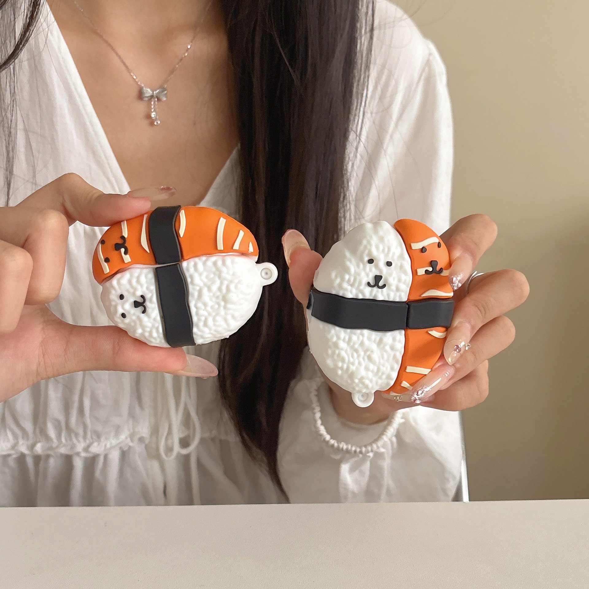 Совместим с чехлом для наушников Sushi AirPods 4 Pro 3, защищает беспроводные Bluetooth-наушники Apple 4-го поколения.