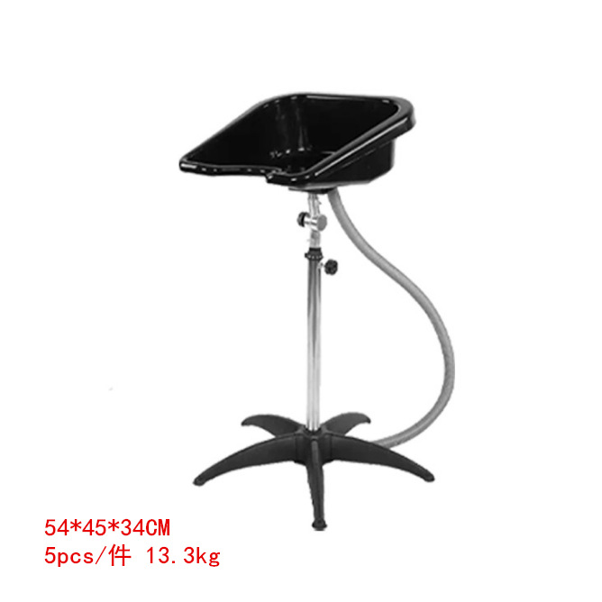 Bandeja móvil para champú, soporte ajustable para champú de pie o sentado, lavabo ligero de plástico para pacientes mayores, cuidado del cabello.