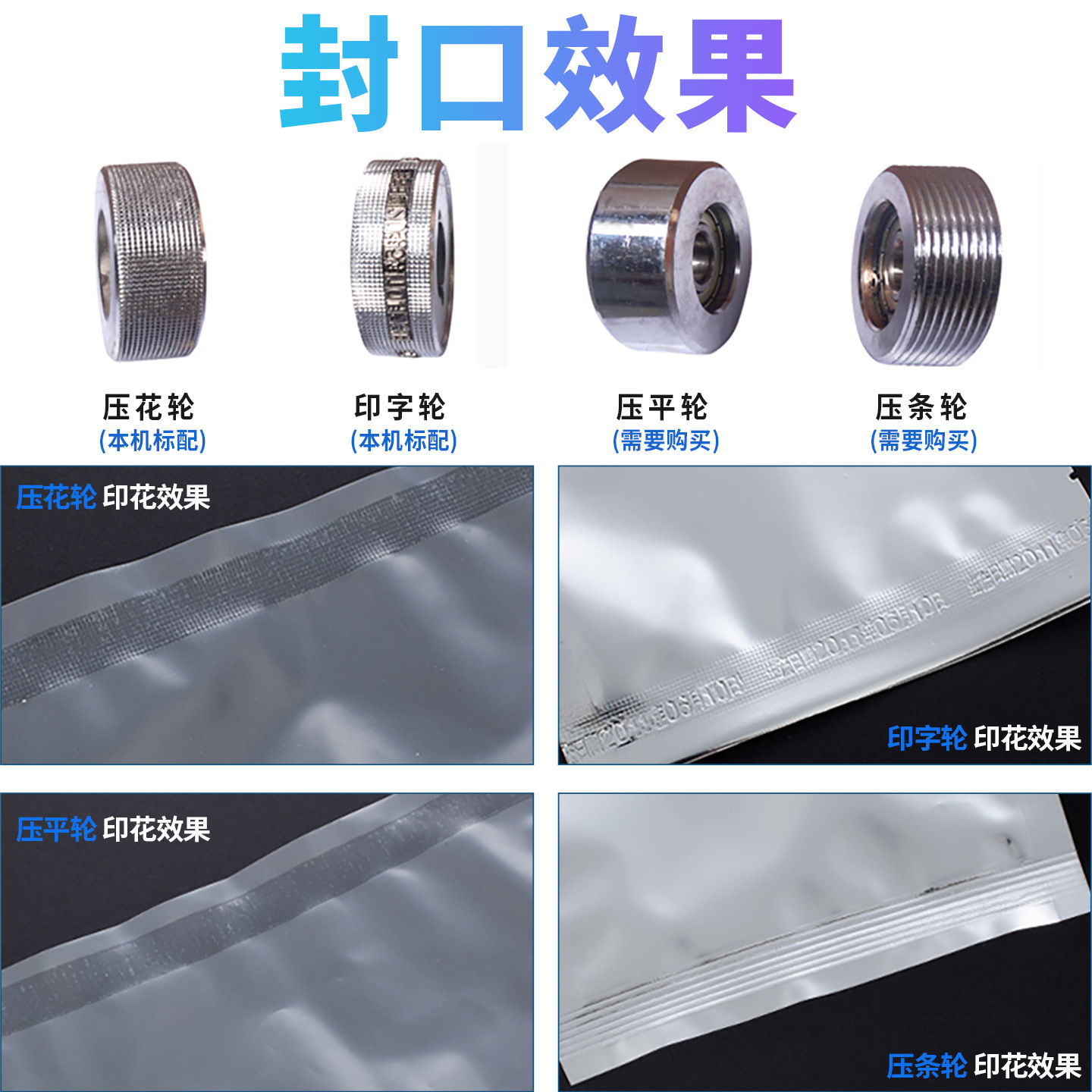 Dingye FR - 900 máquina de sellado continuo automático máquina de sellado pequeña bolsa de plástico máquina de sellado de película de papel de aluminio