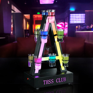 Bar Ktv Nightclub Luminous Cup Holder Led Cocktail A-Line Box Dj Dj Party Room Happy Birthday Wine Rack