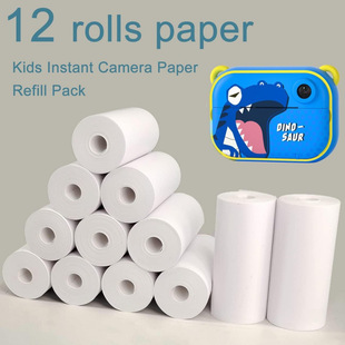 12 Rolls Kids Instant Camera Refill Print Paper Film Camera