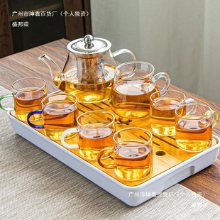 Glass Small Tea Ceremony Teapot Tea Set Home Zhao Zhishun Office Tea Cup Simple Kung Fu Tea Set Tea Table