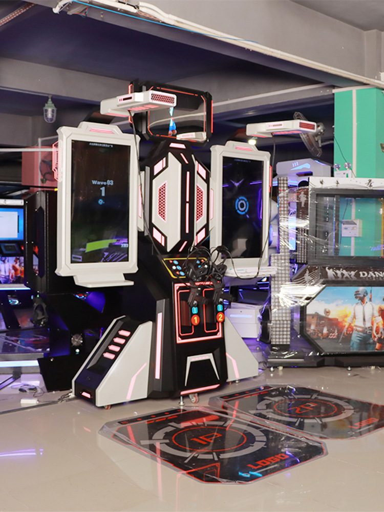 Interactivo interior en línea para dos jugadores VR futuro campo de batalla inmersivo simulación de guerra sensación física equipo de entretenimiento virtual de ocio