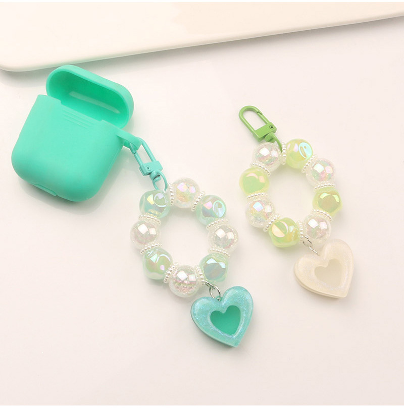 1 Piece Simple Style Heart Shape Arylic Beaded Womenu0027S Keychain