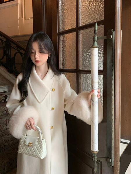 Scandinavian woolen double-sided cashmere demi-season woolen coat