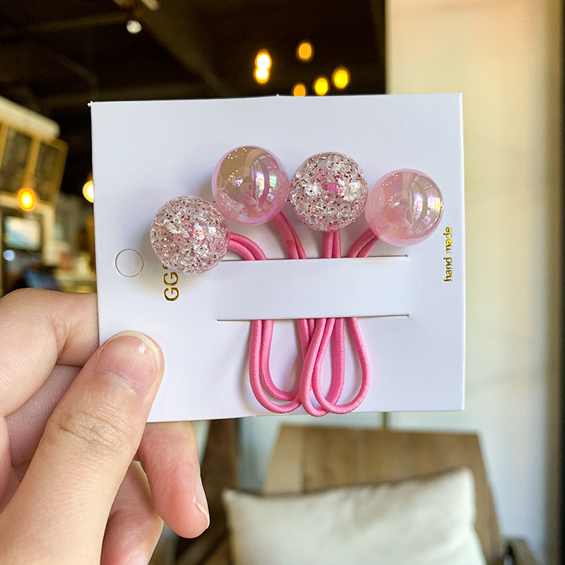 19g Weight Hair Tie Hair Accessories Type 2 Pieces Per Card Quantity Holiday, Daily Occasion Acrylic Material Geometric Pattern Kid'S Gender Casual, Cute Style Casual Cute Kid'S Geometric Arylic Hair Tie 4