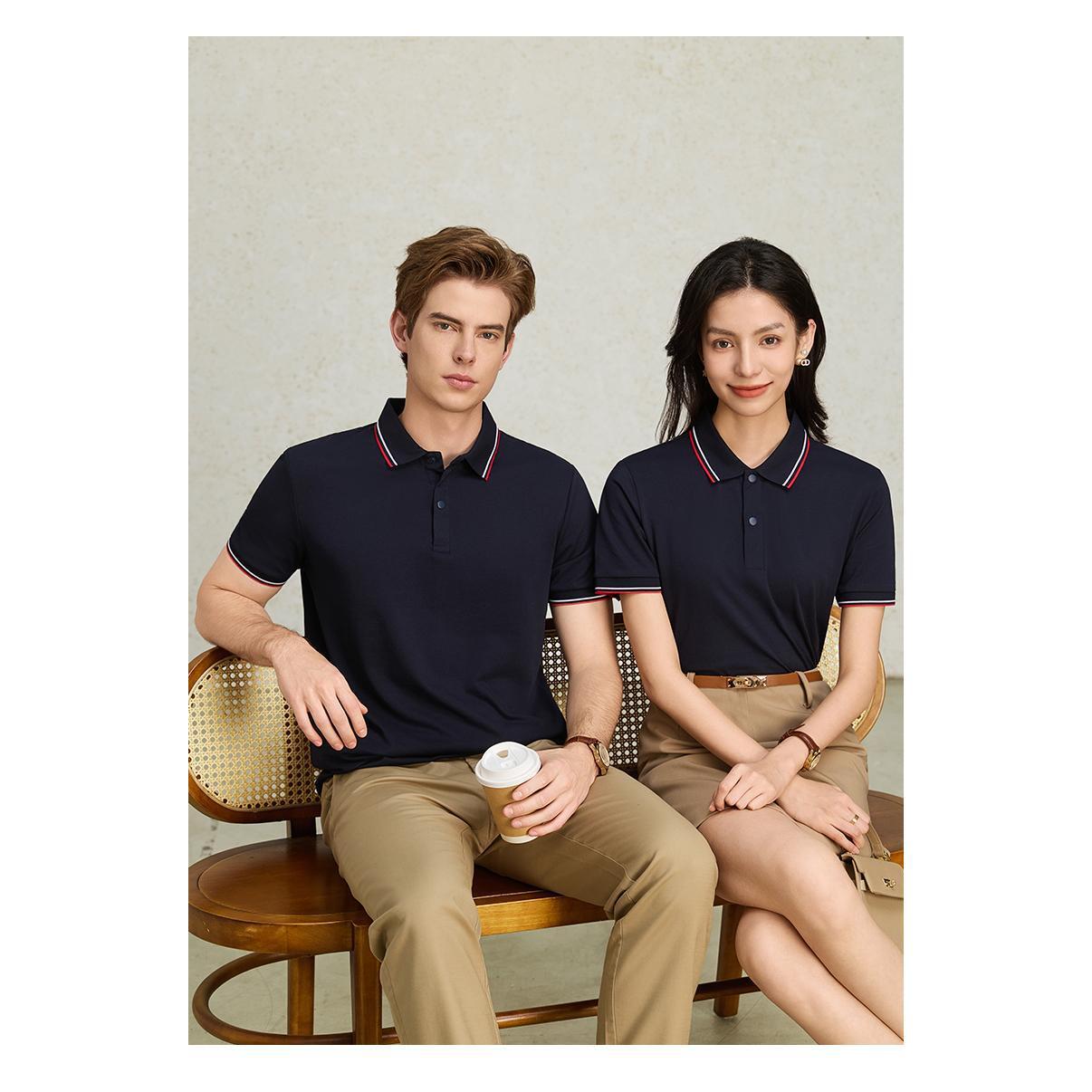 Ropa de trabajo personalizada logotipo impresa polo camiseta corporativa de mangas cortas camiseta cultural hombre y mujer ropa de trabajo camiseta de negocios