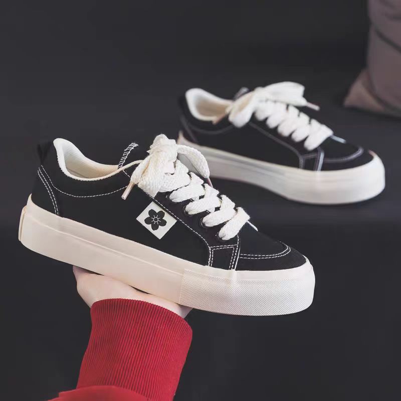 primavera explosión calzado de lona super caliente zapatos de mujer 2024 nuevo con falda casual zapatos blancos zapatos de skate zapatos de tela