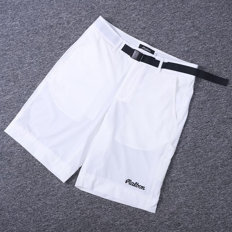 Golf Women's Summer Sports Fashion Short Culottes Golf High Waist Work Clothing Pure Color Belt Shorts