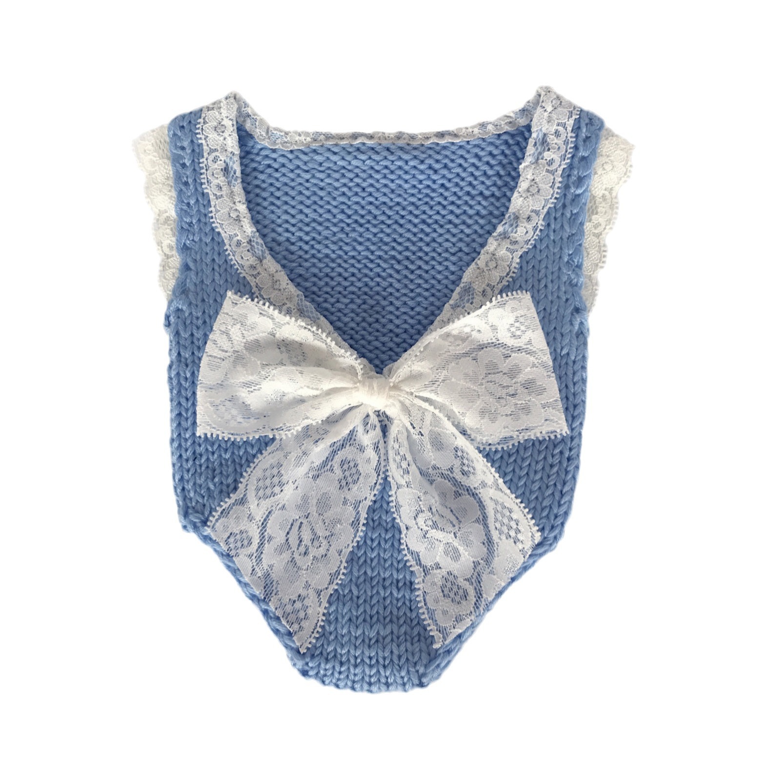 Transfronteriza nueva ropa de fotografía para niños recién nacido ropa de fotografía bebé lana hecha a mano + mono de encaje