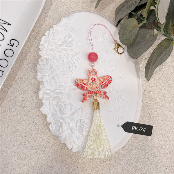 Butterfly Kite Decoration Pendant Tassel Lantern Ancient Style New Chinese Style Hanfu Cheongsam Children's Clothing Button Pendant