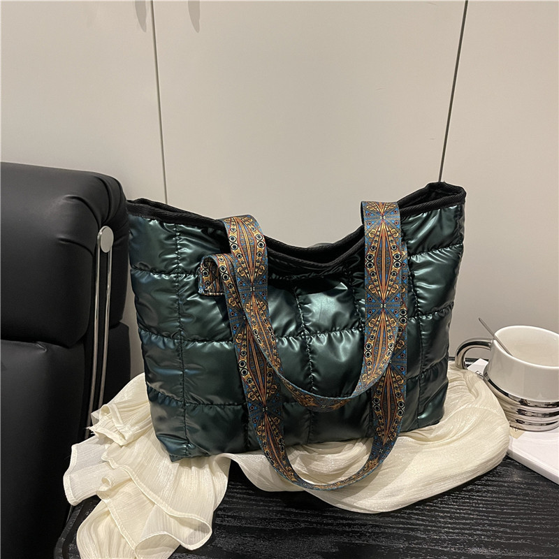 太空棉服包包女2025新款复古百搭轻便腋下单肩包大容量通勤托特包|undefined