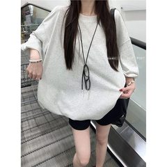1*1随心裁韩系泡泡七分袖T恤女夏新款宽松褶皱下摆设计感慵懒风衣