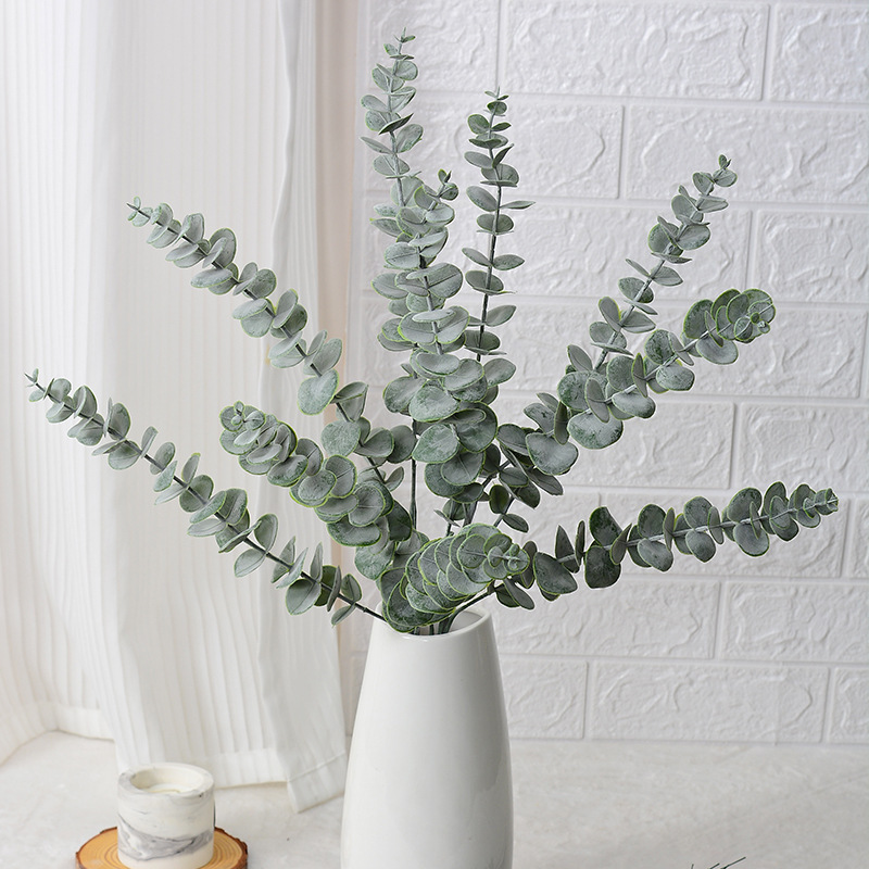 Artificial Eucalyptus Leaves Single Eucalyptus Leaves Ins Decorative Home Decoration Wedding Long Flower Arrange Green Plant Accessories