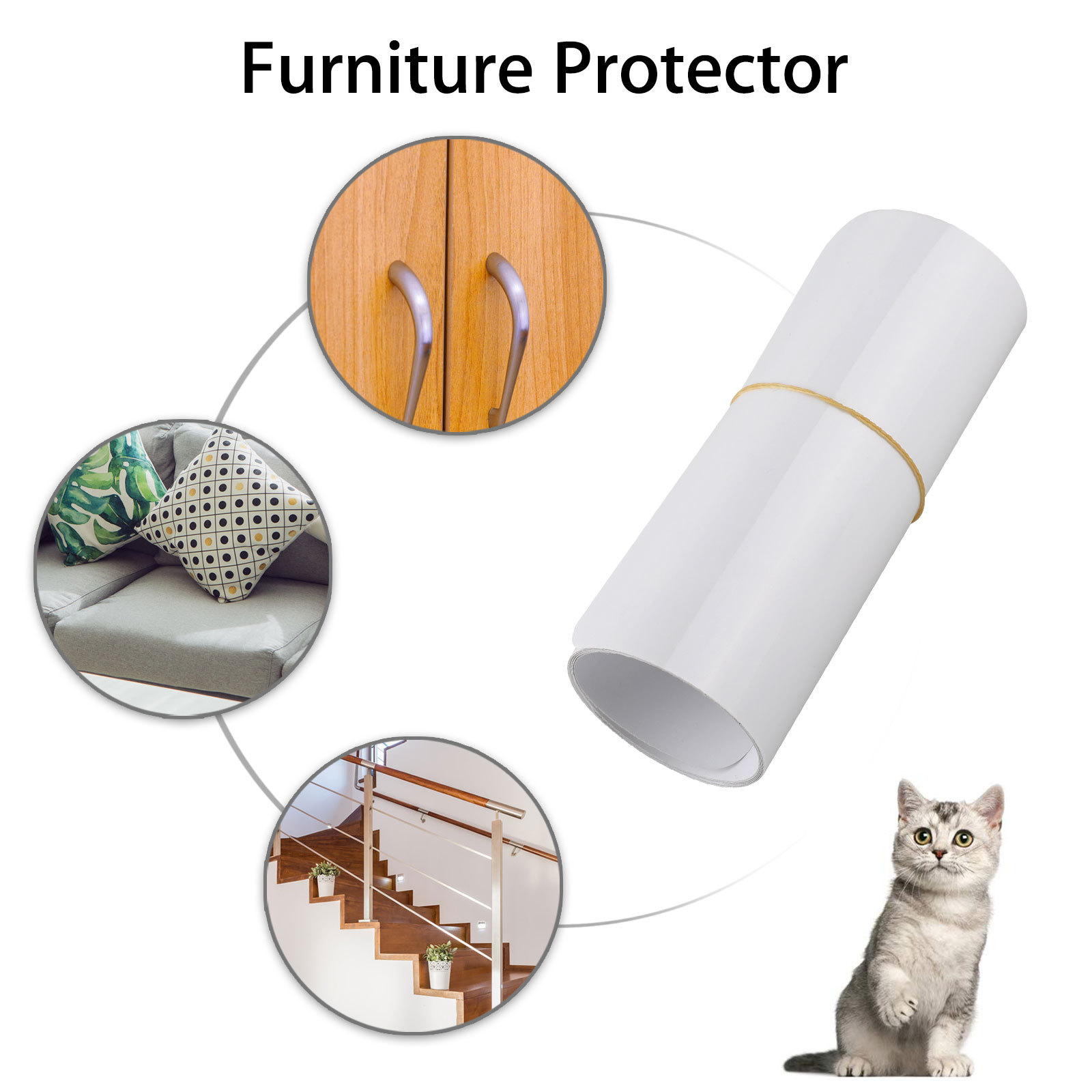 Anti-gato y perro rasguño película artefacto sofá transparente pegatina protectora anti-rasguño pegatina Amazon mascota gato rasguño pegatina protectora