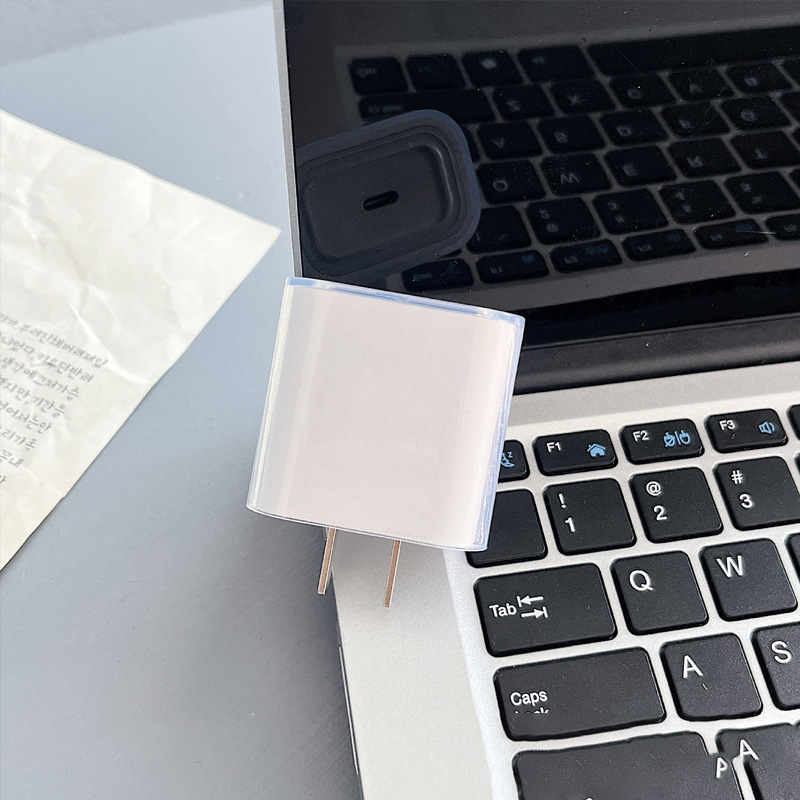 Aplicable a Apple 20W cargador de cubierta 18W onda cargador de cubierta transparente material TPU