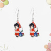 Christmas acrylic earrings stainless steel, European style, wholesale