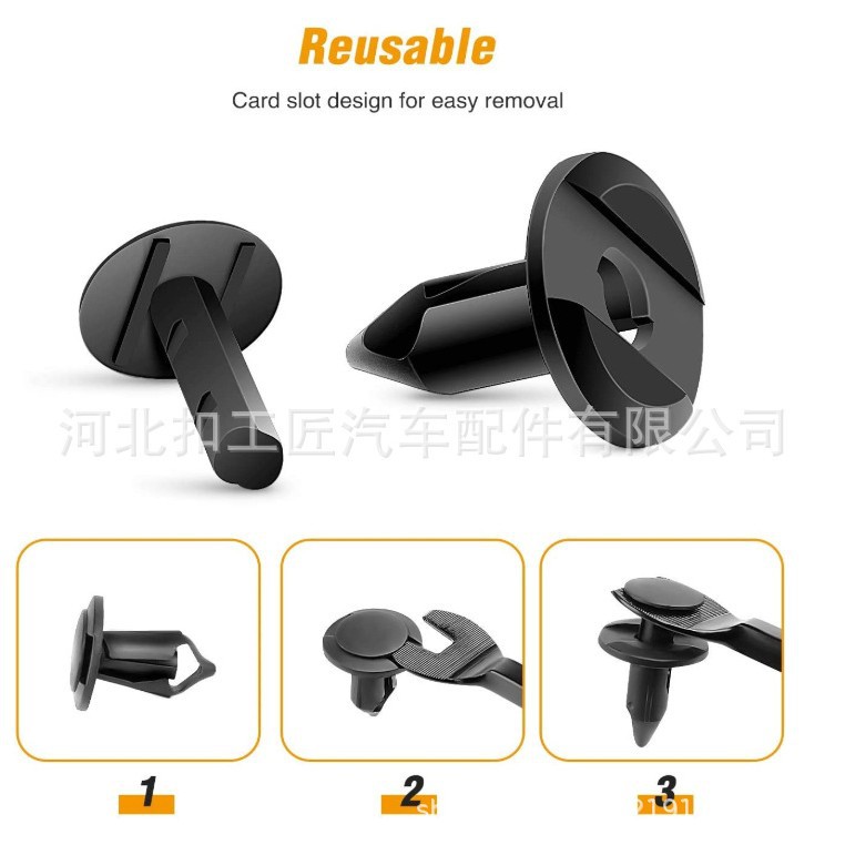Coche empuje remache coche clip plástico titular parachoques guardabarros clip adecuado para Honda Ford coche hebilla