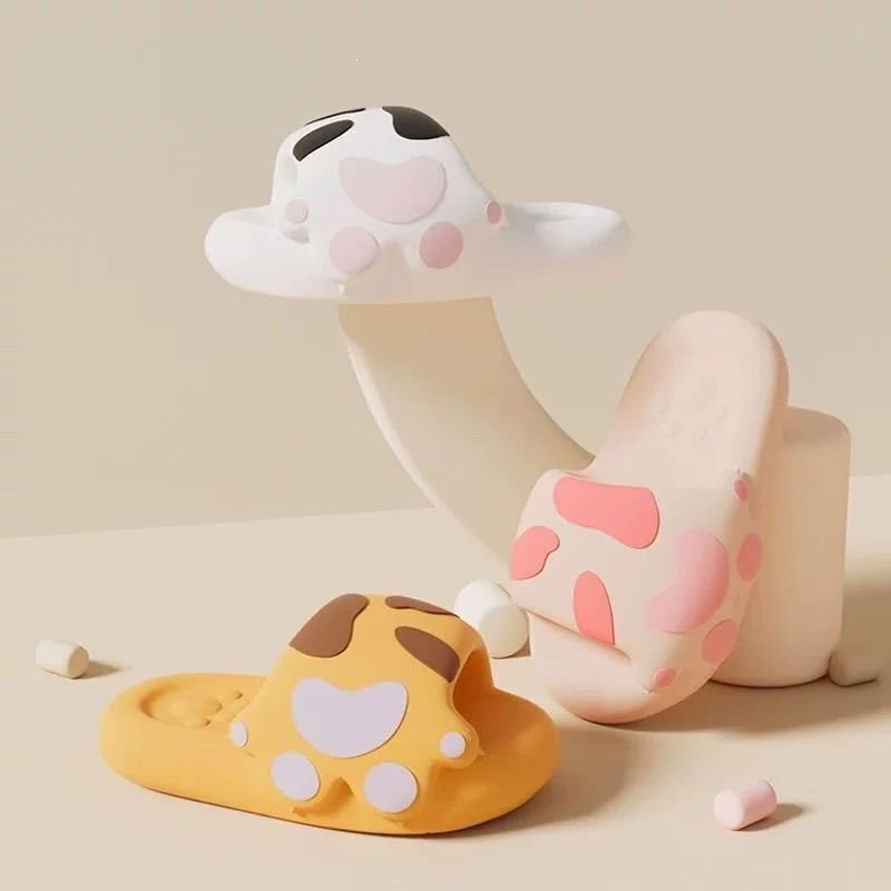Cute Girly New Cat Paw Slippers for Women, Summer Indoor Home Use, Non-Slip Bathroom Shower Slippers, Parent-Child Slippers for Men Cute Girly New Cat Paw Slippers for Women, Summer Indoor Home Use, Non-Slip Bathroom Shower Slippers, Parent-Child Slippers for Men