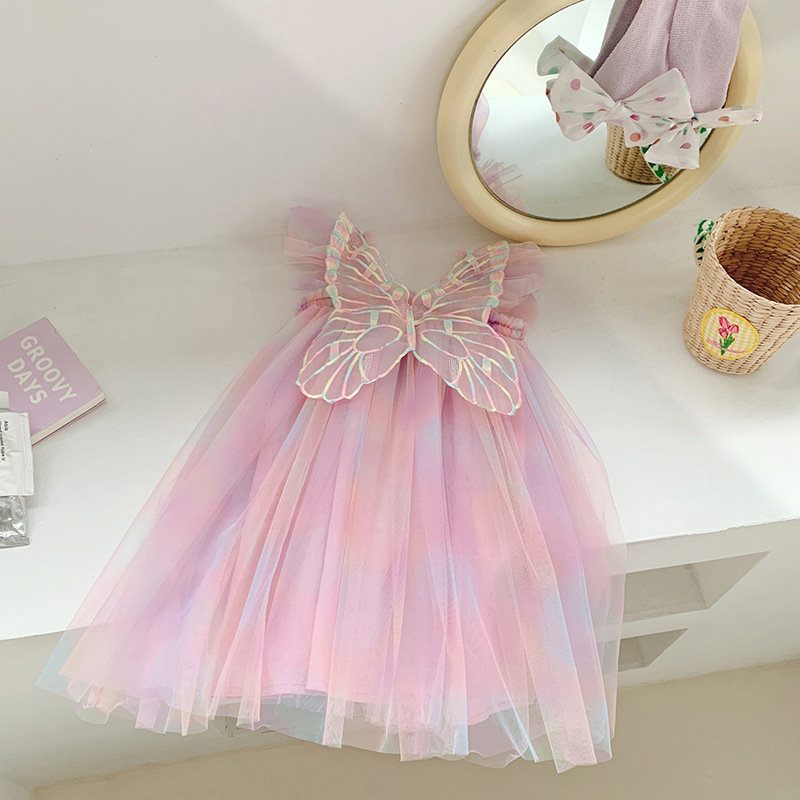 Princess Colorful Nylon Girls Dresses display picture 19