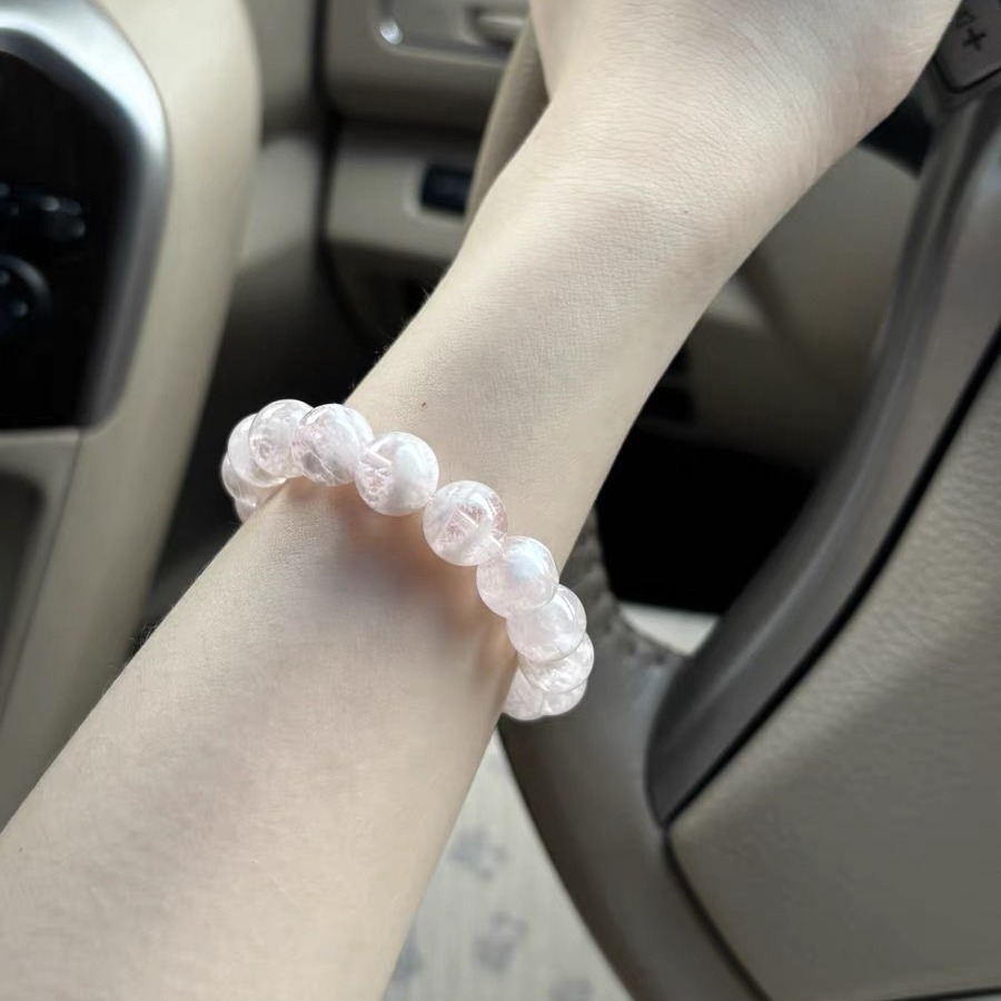 天然水晶ウェディングドレス白い雪花幽霊手串雪霜髪粉霜幽霊イメージ水晶ブレスレットプレゼント