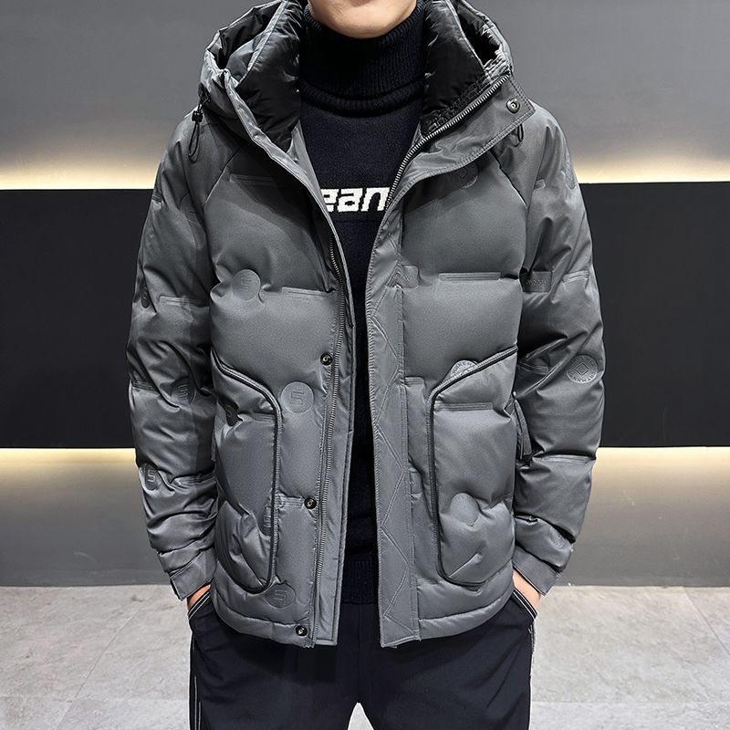 2025冬季新款连帽男士羽绒服加厚保暖潮流短款帅气青年潮男外套男